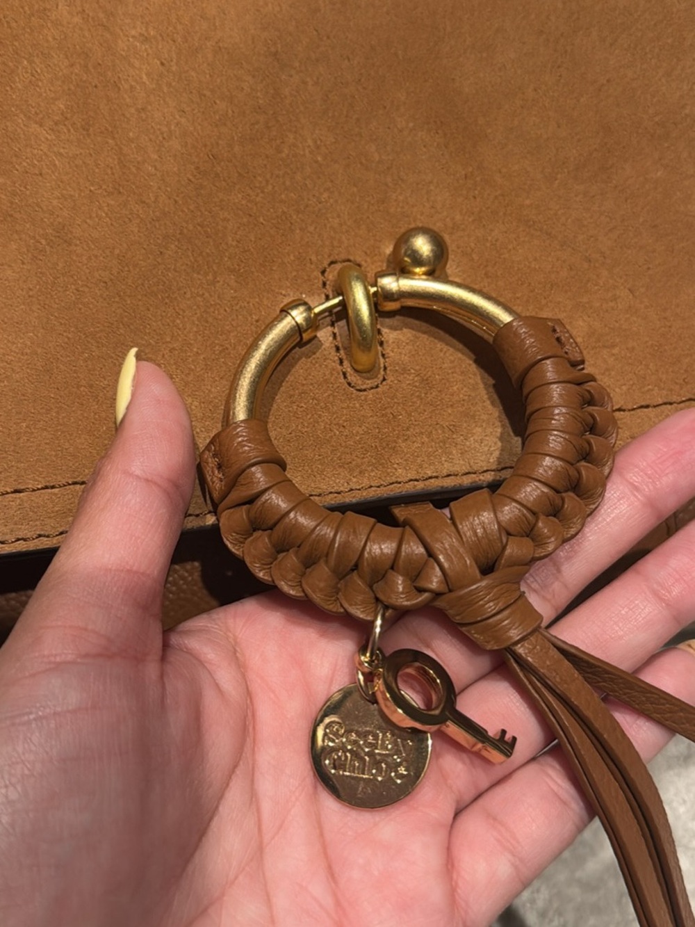 See by Chloe Tan Leather and Suede Top-Handle Satchel - Picture 5 of 7